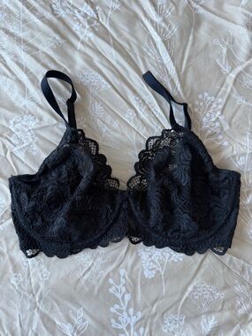 Adore Me Black Lace Underwire Bralette